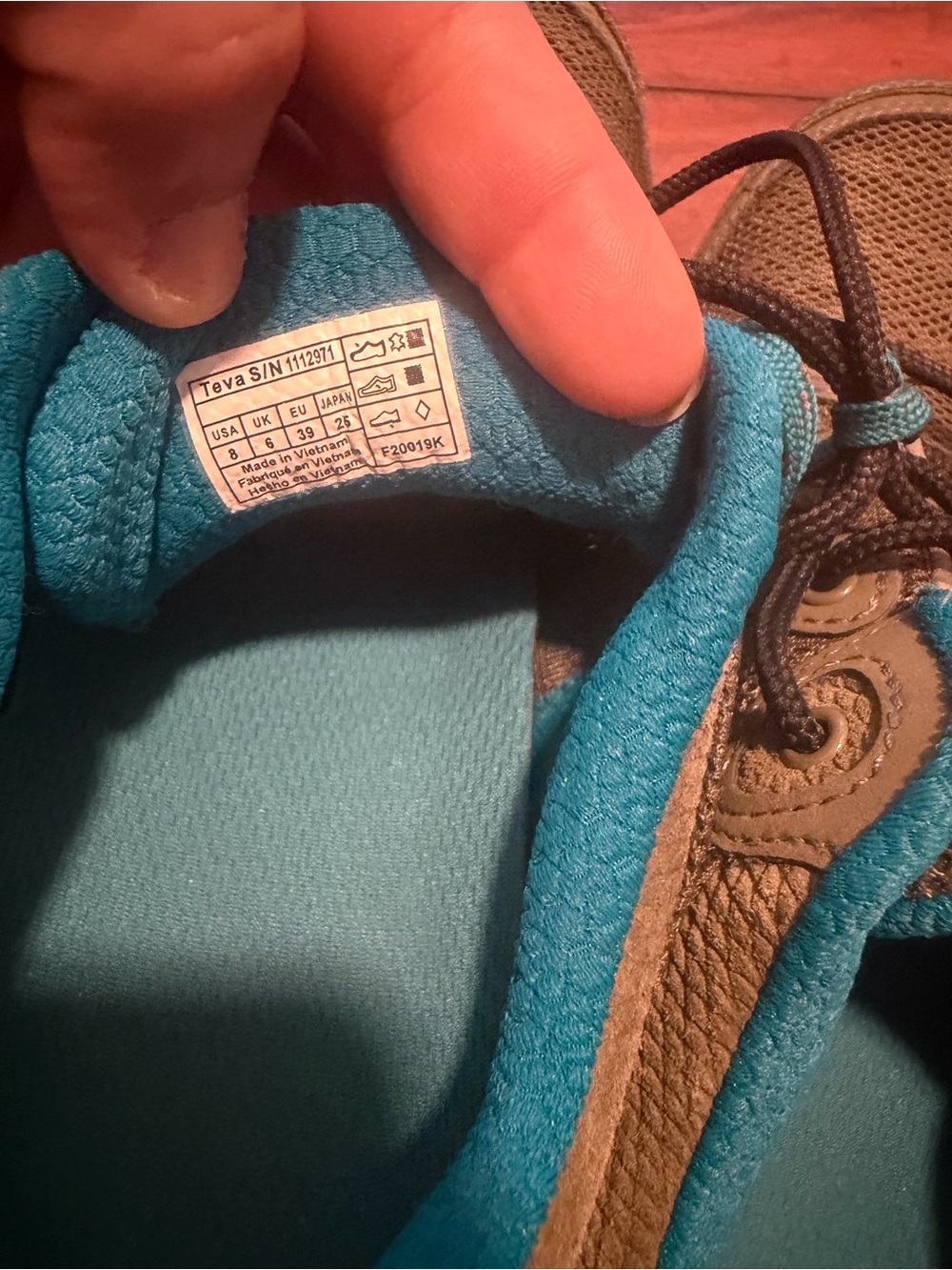 Teva Olive Green and Teal Women's Sneakers - Picture 8 of 12